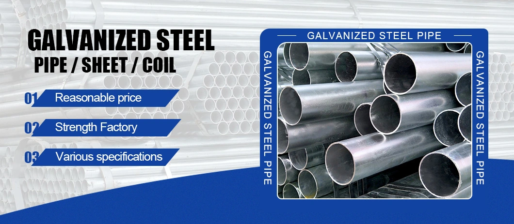 ASTM A53 Gr. B 4mm 6mm 8mm Thick Galvanized Square and Rectangular Steel Pipe Square Pipe Hot DIP Galvanized Steel