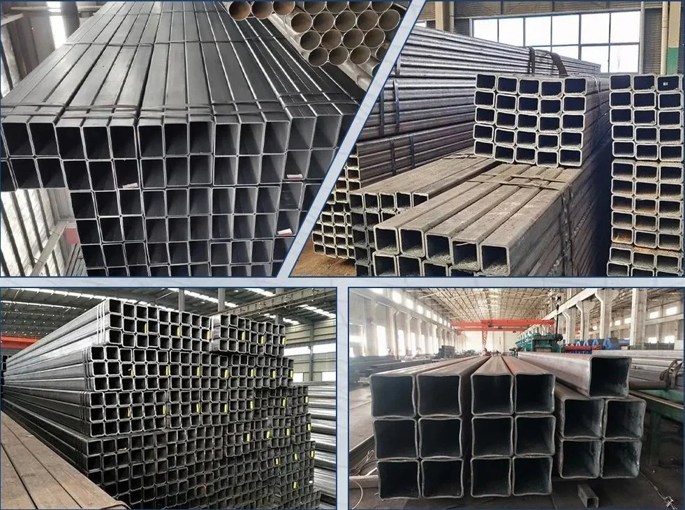 ERW S235jr S355jrh Q195 A36 Rectangular Gi Square Pipe Tube Carbon Welded Steel Pipeline Pipe for Building From China Factory