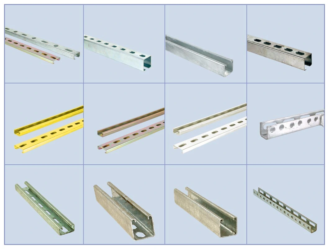 Customized C Shape Slotted Building Material Perforated Profiles Struts Channel Steel