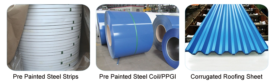 PPGL Building Material Color Coated Steel Coil Stainless Steel PPGI Prepainted Corrugated Steel Roofing Sheet Galvalume Galvanized Steel Coil