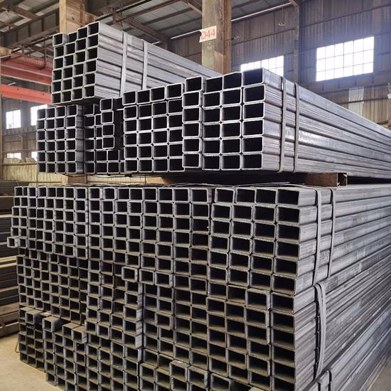 ERW S235jr S355jrh Q195 A36 Rectangular Gi Square Pipe Tube Carbon Welded Steel Pipeline Pipe for Building From China Factory